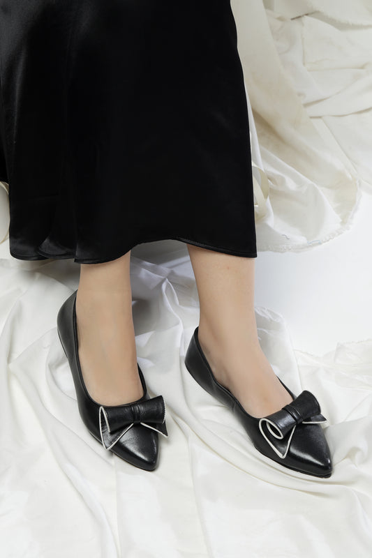 Black Pointed Flats