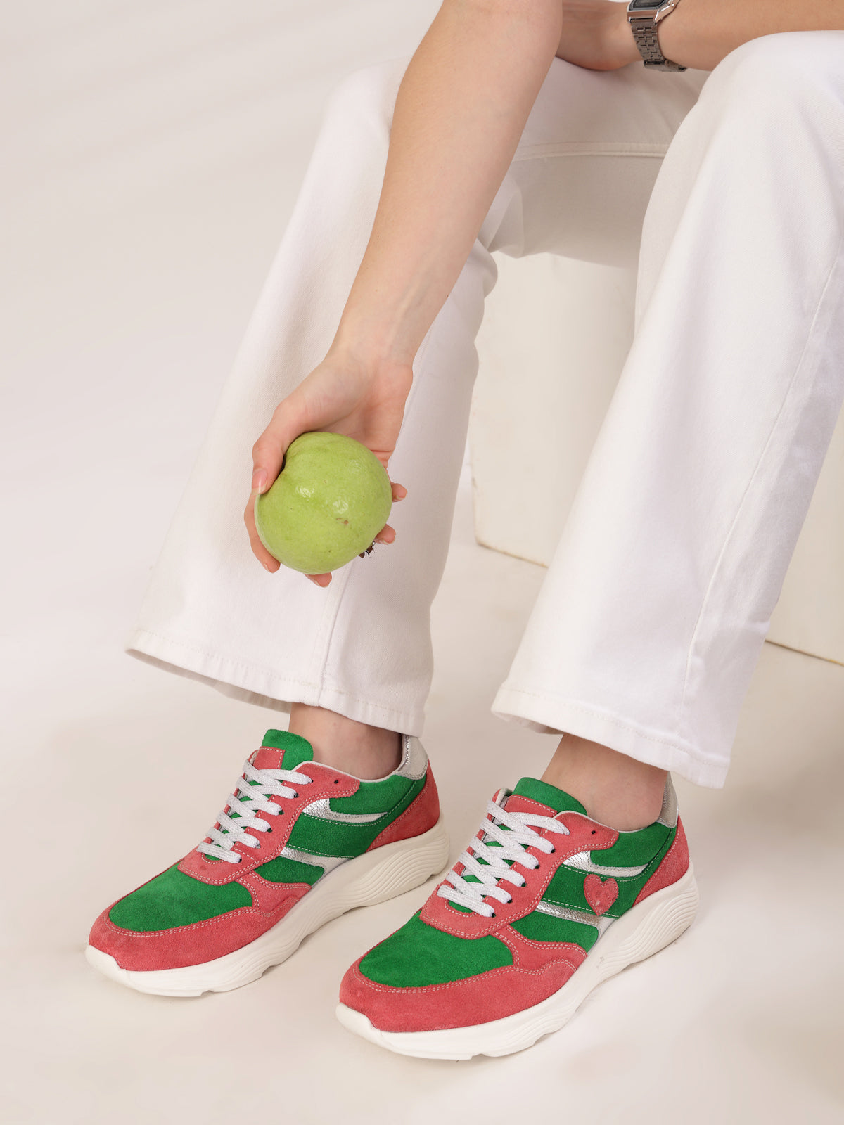 Guava Rush Leather Sneakers