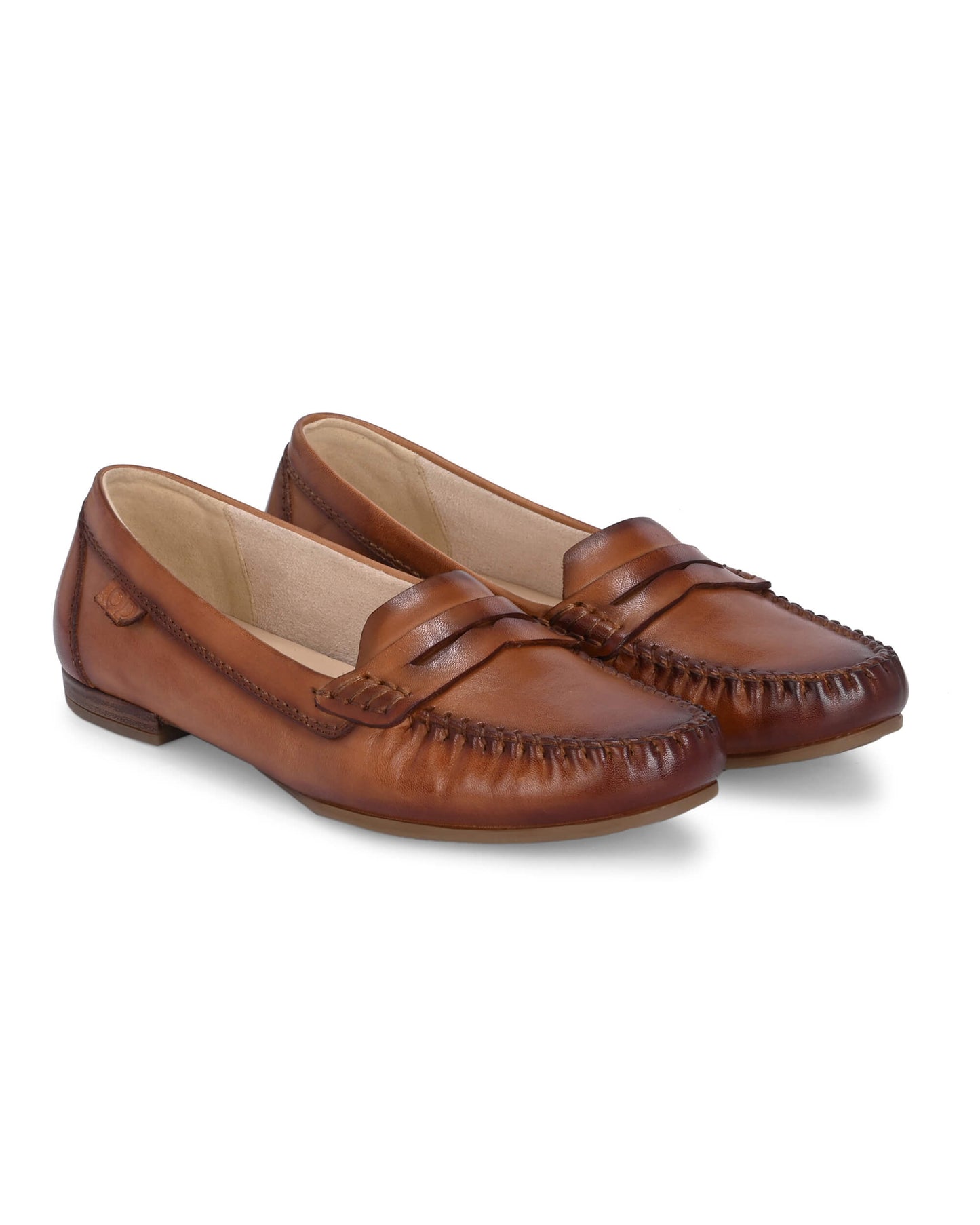 Lucy Tan Leather Moccasin