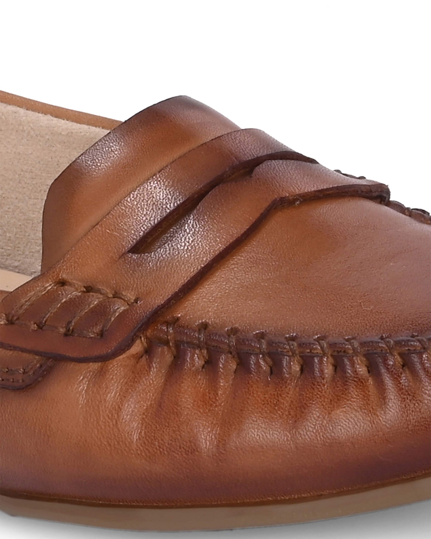 Lucy Tan Leather Moccasin