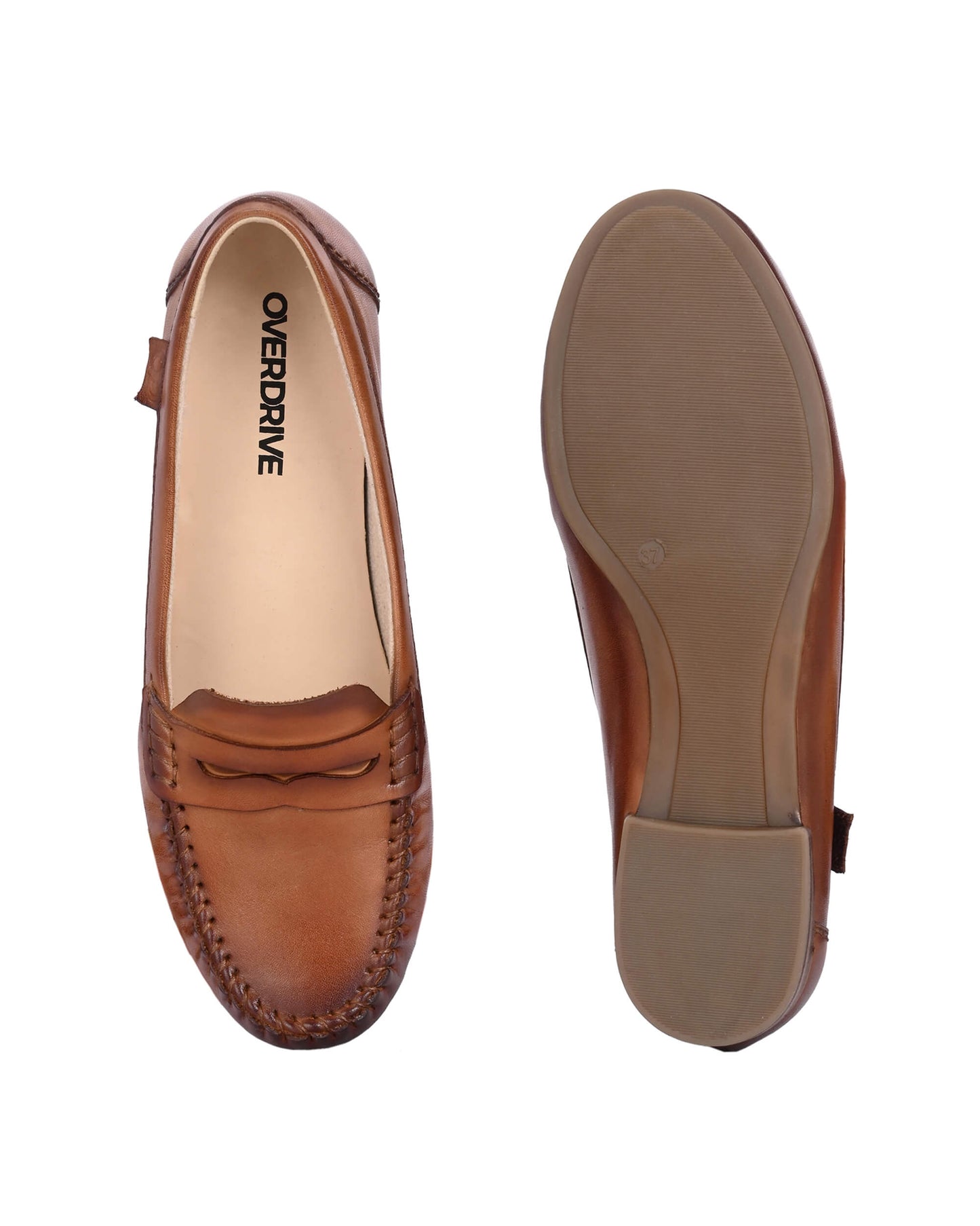 Lucy Tan Leather Moccasin