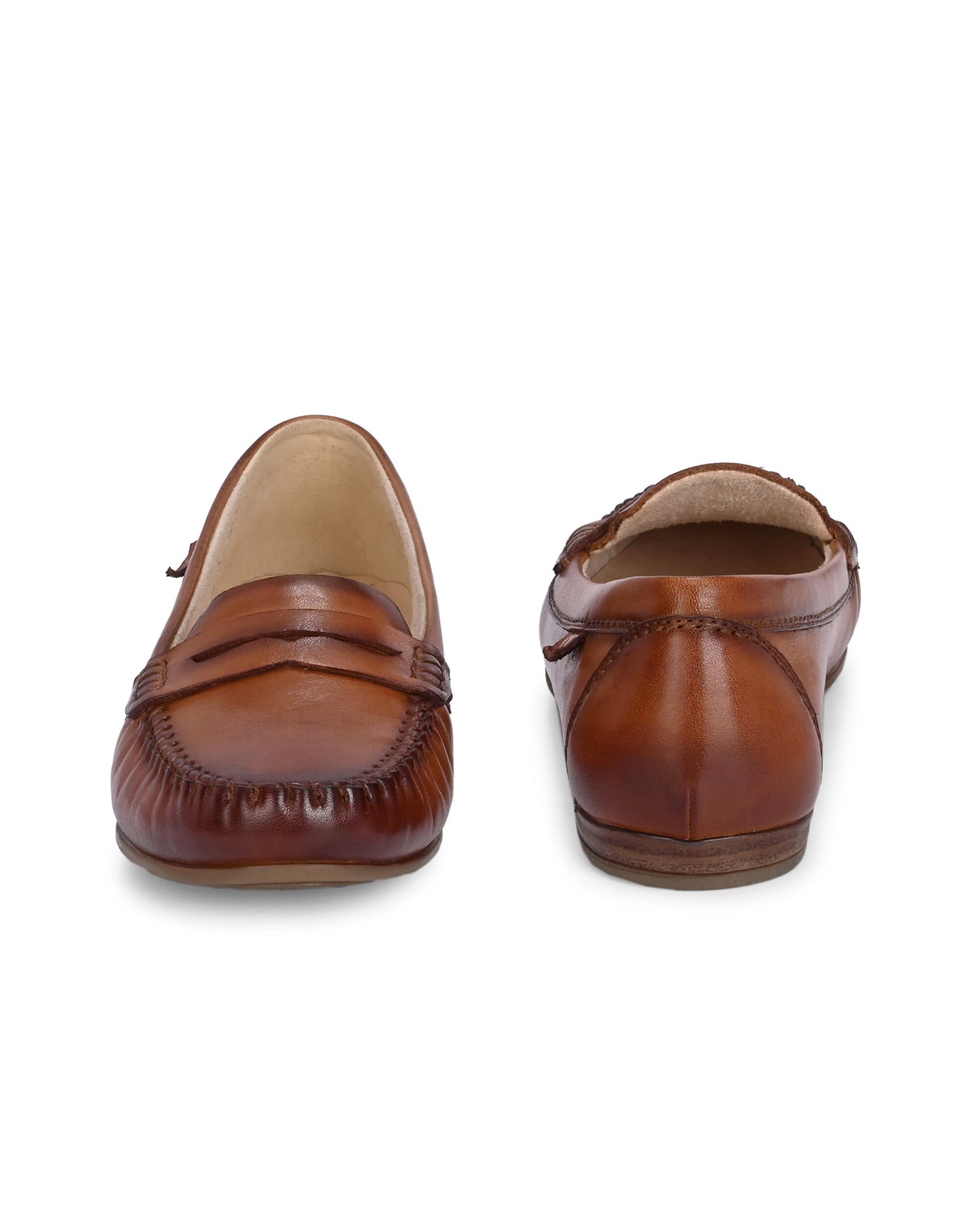 Lucy Tan Leather Moccasin