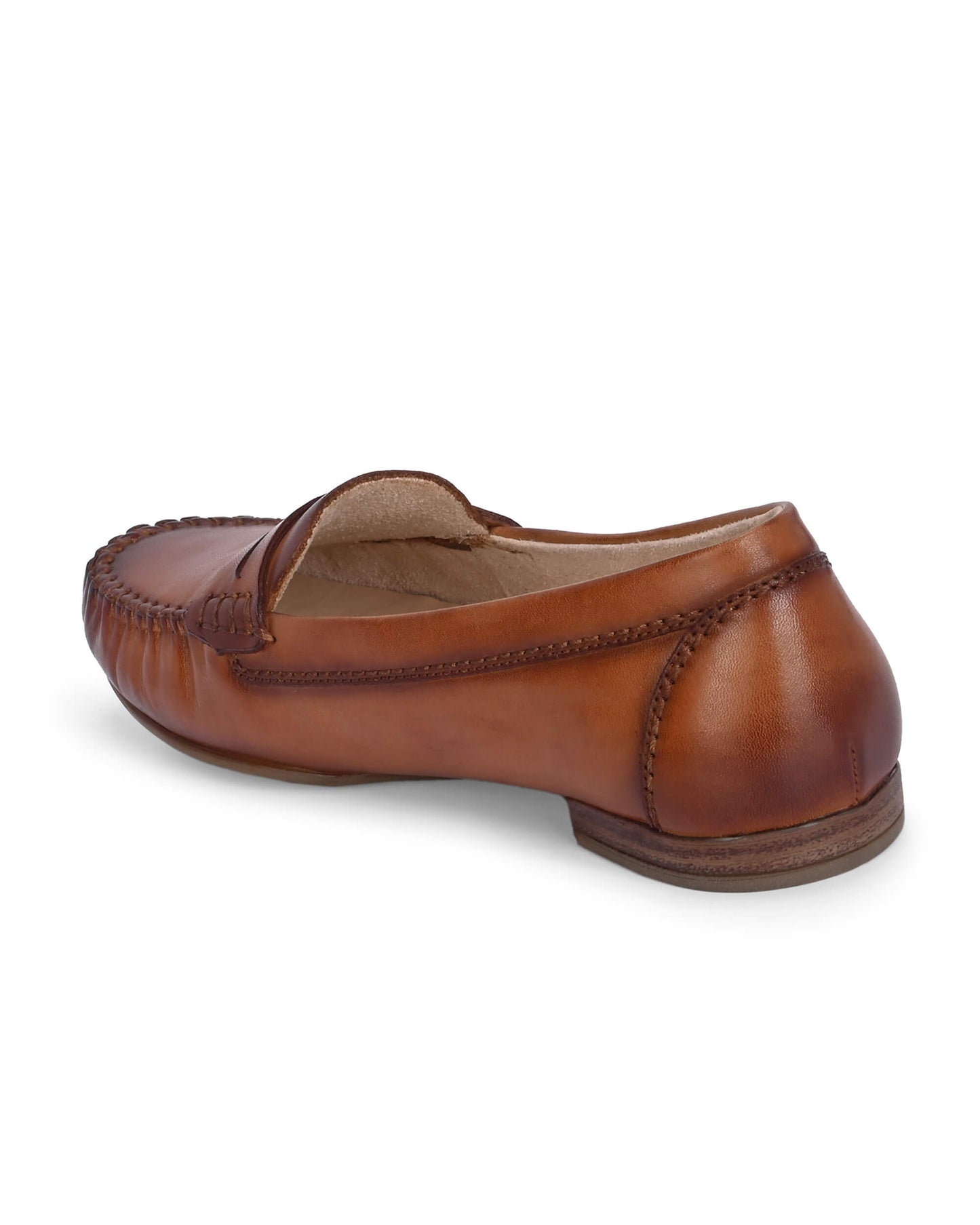 Lucy Tan Leather Moccasin