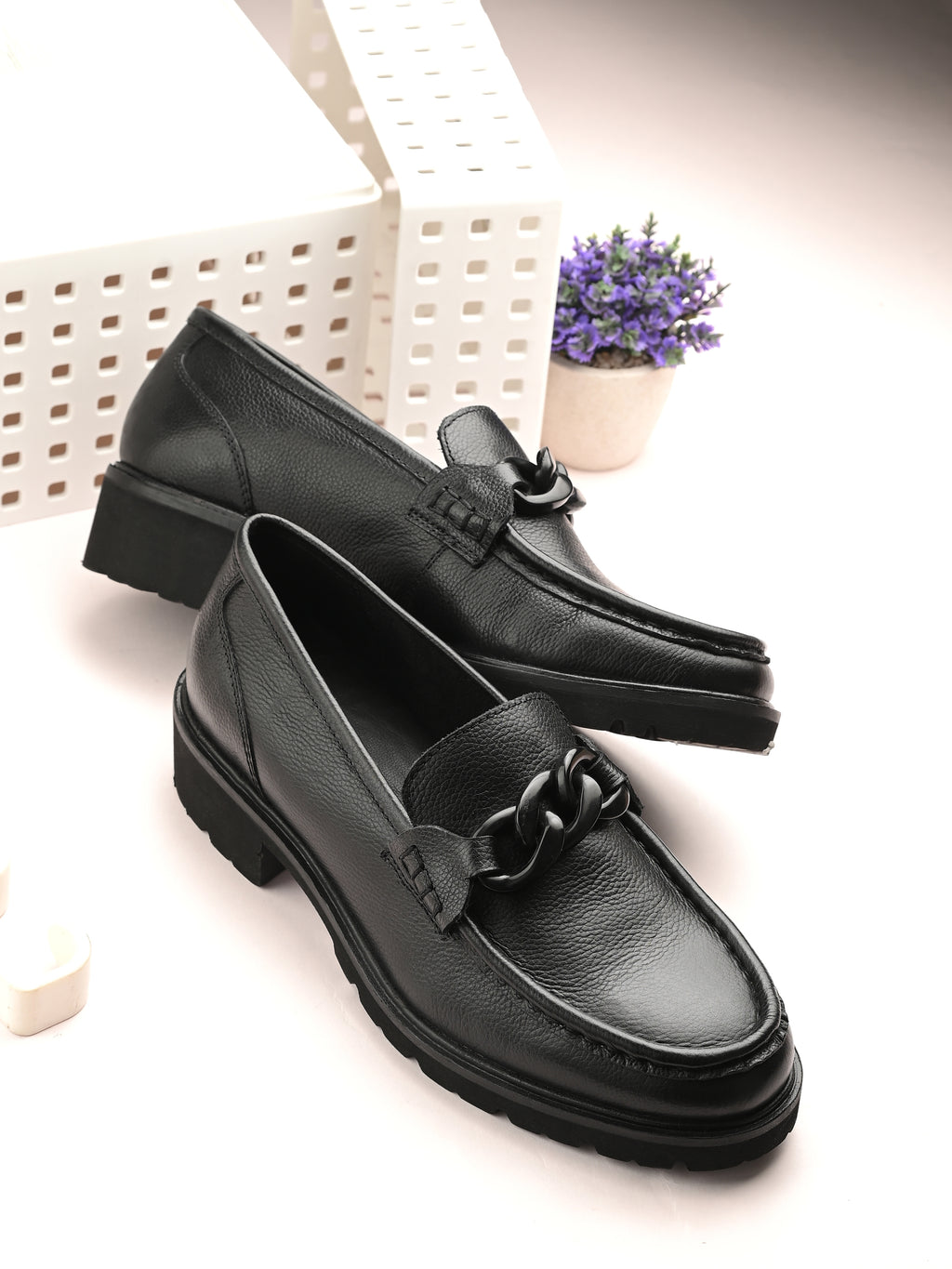 Pelle Perfetta Black Leather Moccasin