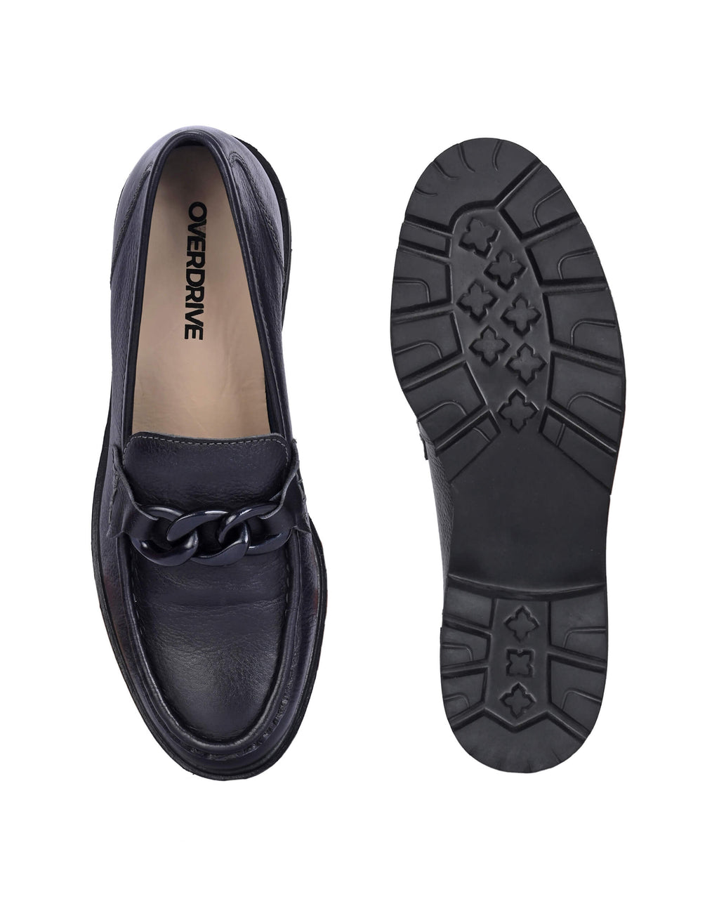Pelle Perfetta Navy Leather Moccasin