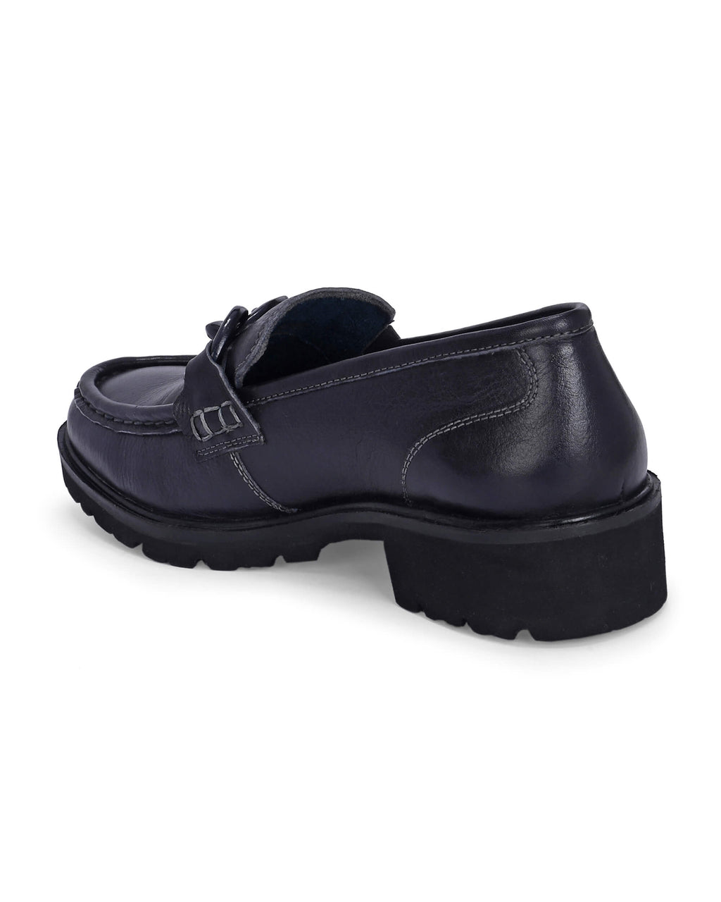 Pelle Perfetta Navy Leather Moccasin