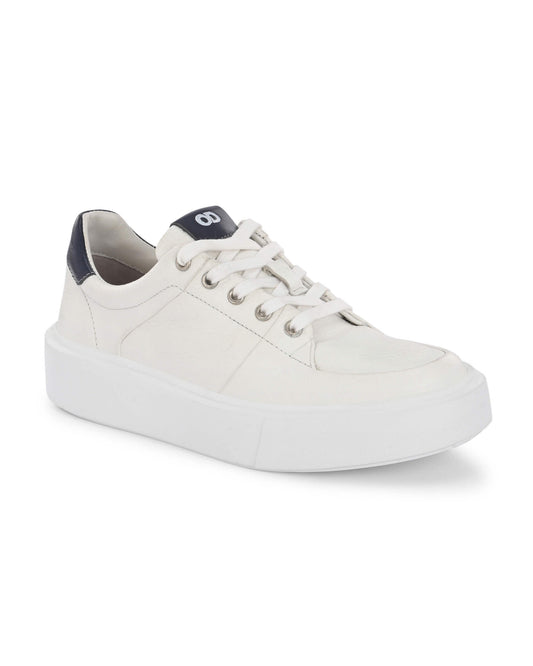 Velocity White Blue Leather Sneakers