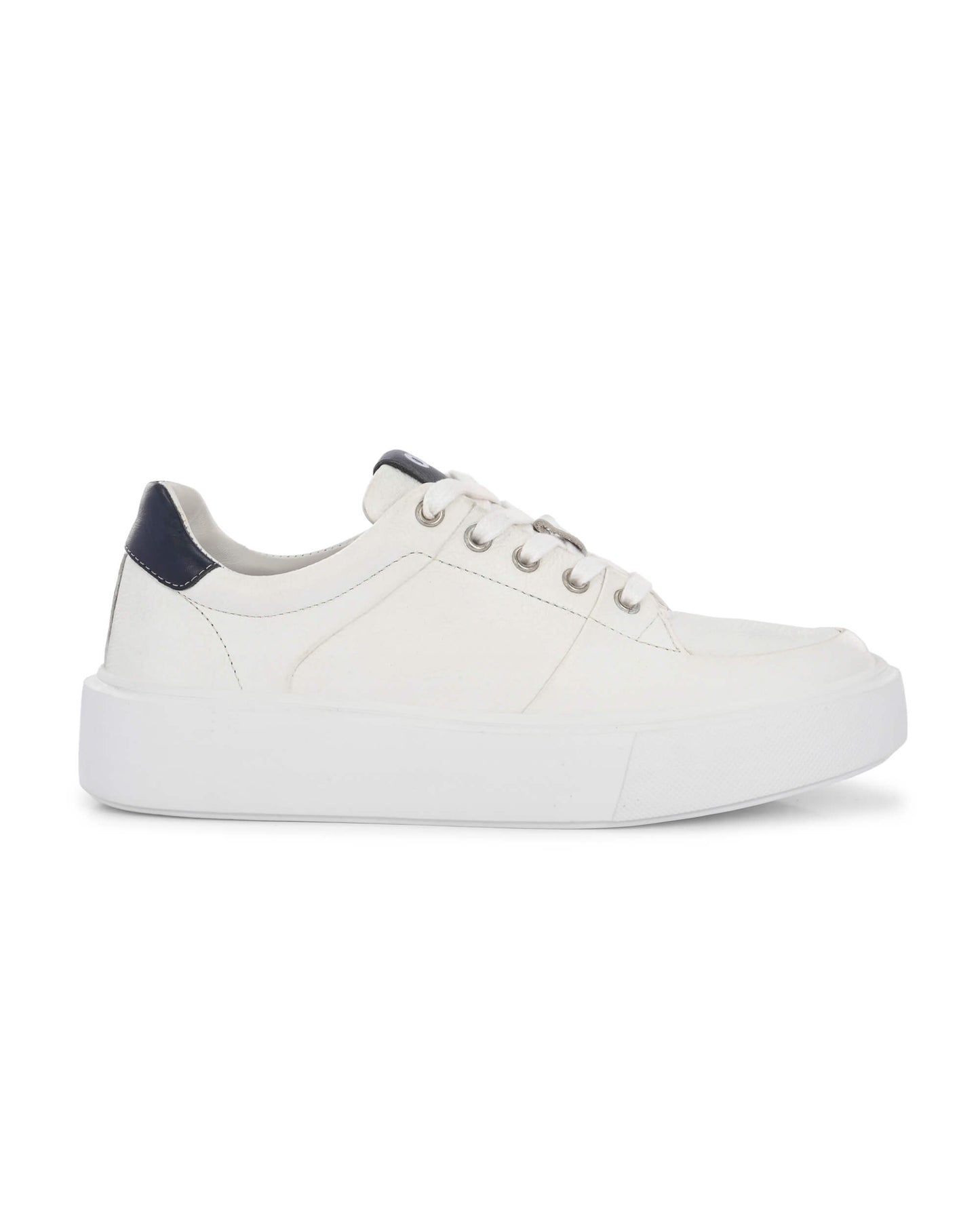 Velocity White Blue Leather Sneakers