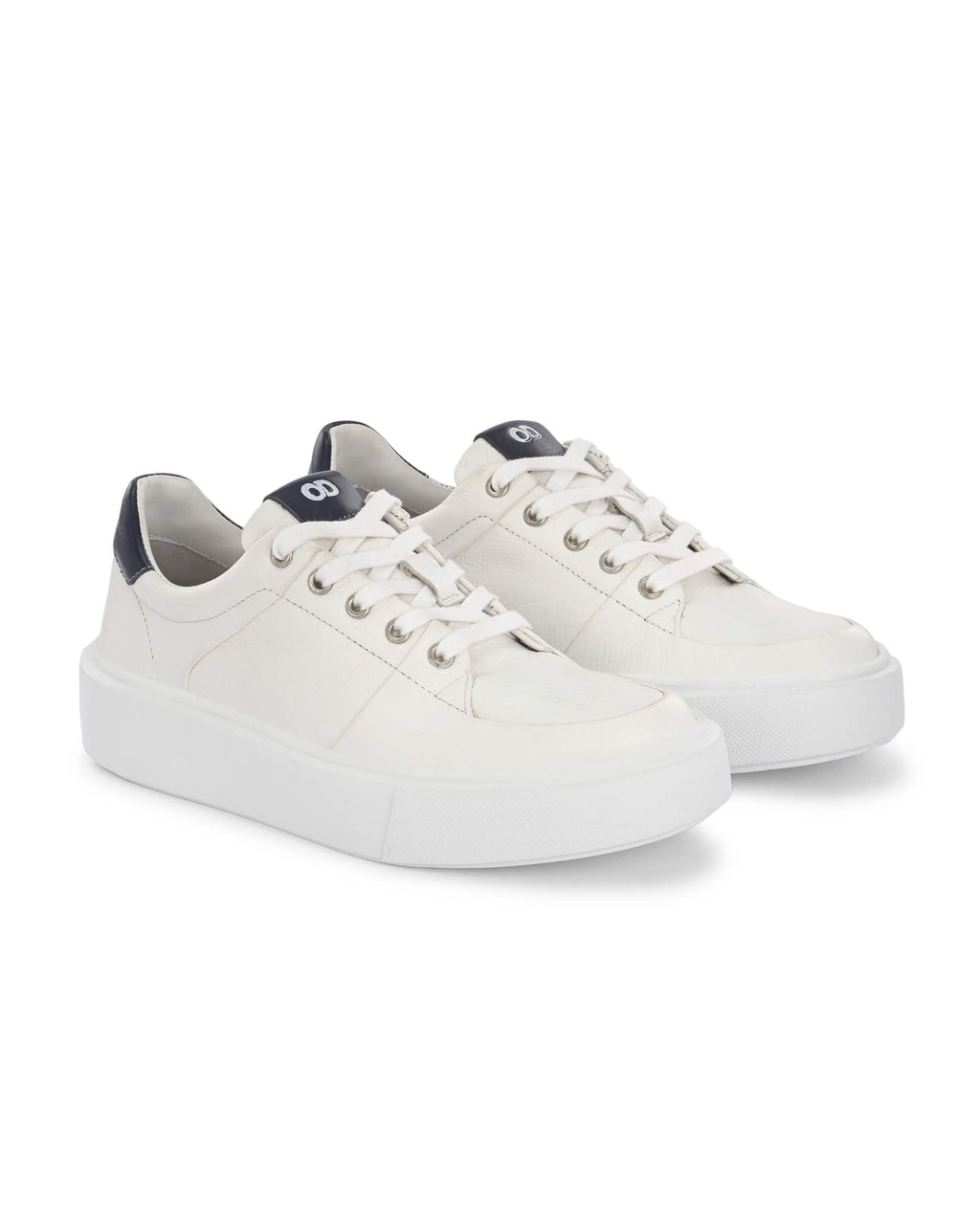 Velocity White Blue Leather Sneakers