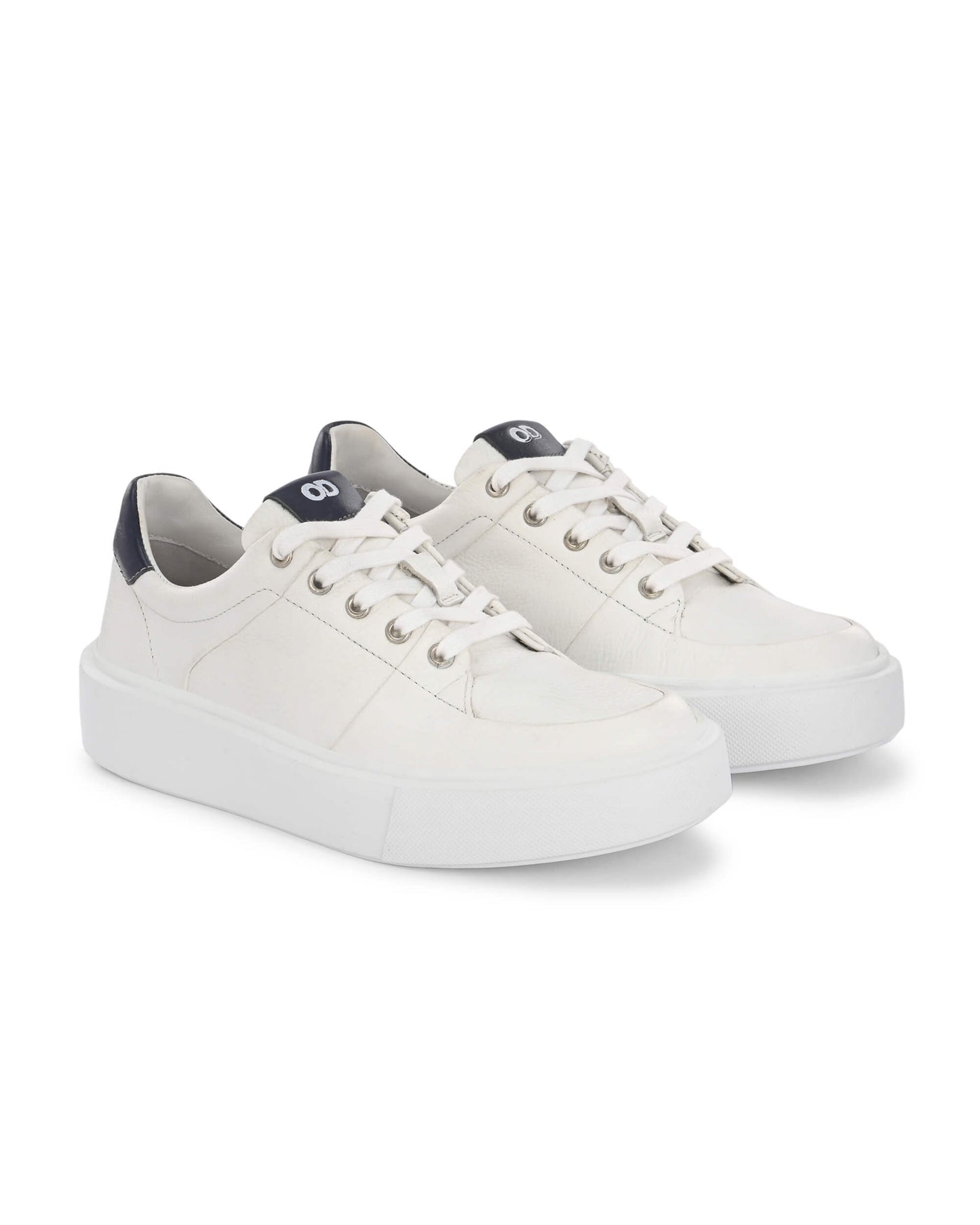 Velocity White Blue Leather Sneakers