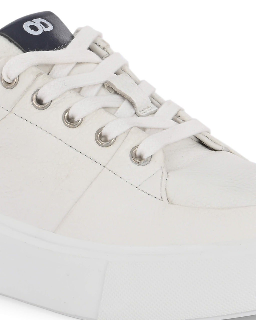 Velocity White Blue Leather Sneakers