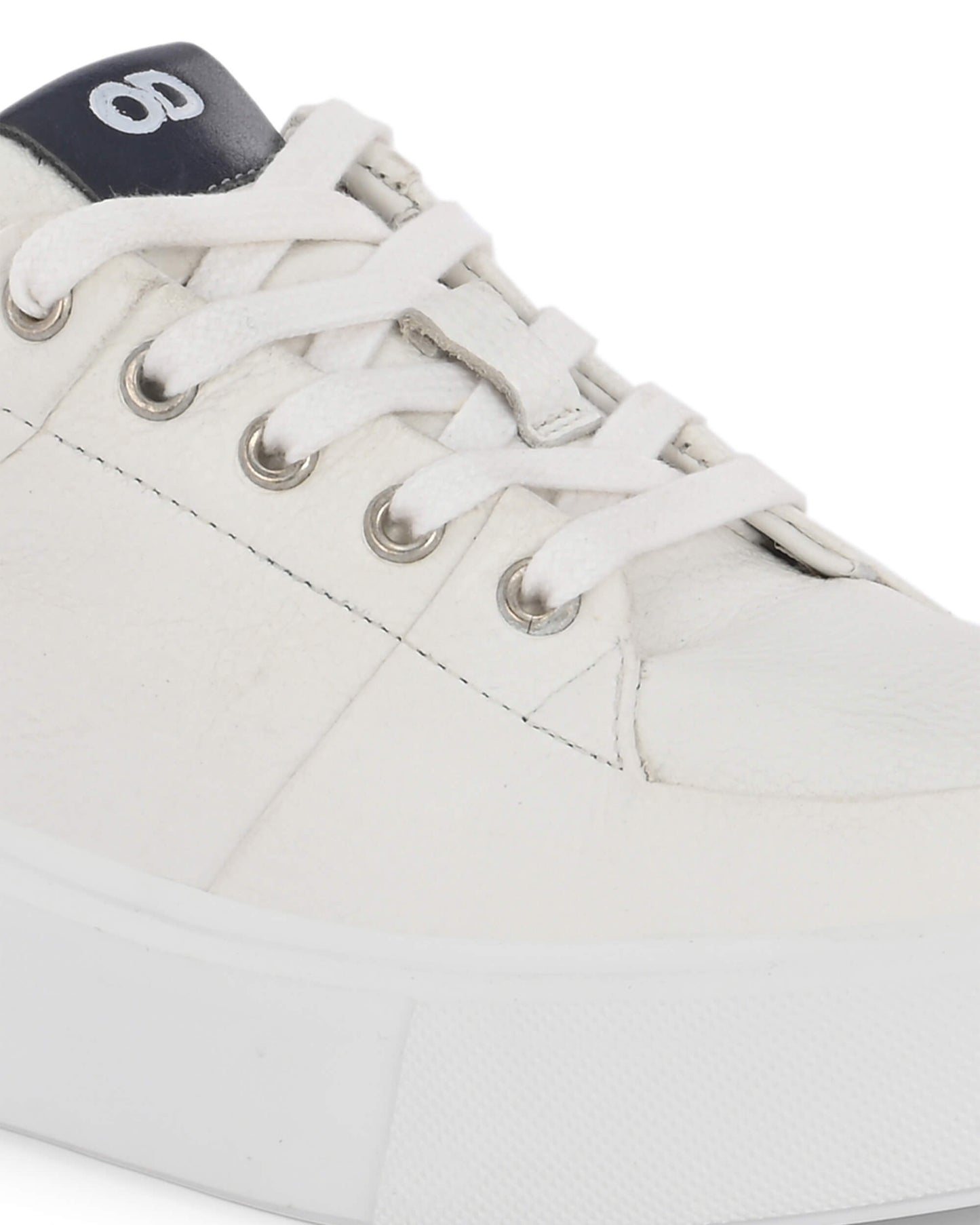 Velocity White Blue Leather Sneakers