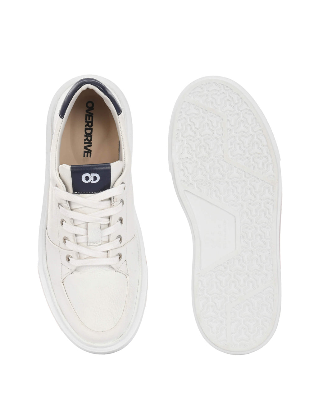 Velocity White Blue Leather Sneakers