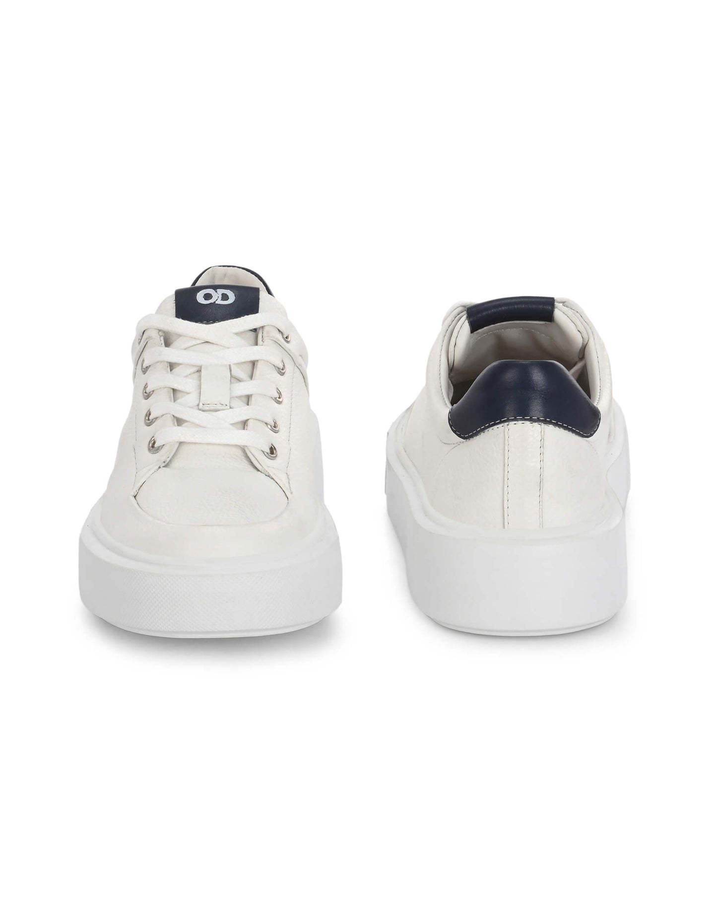 Velocity White Blue Leather Sneakers