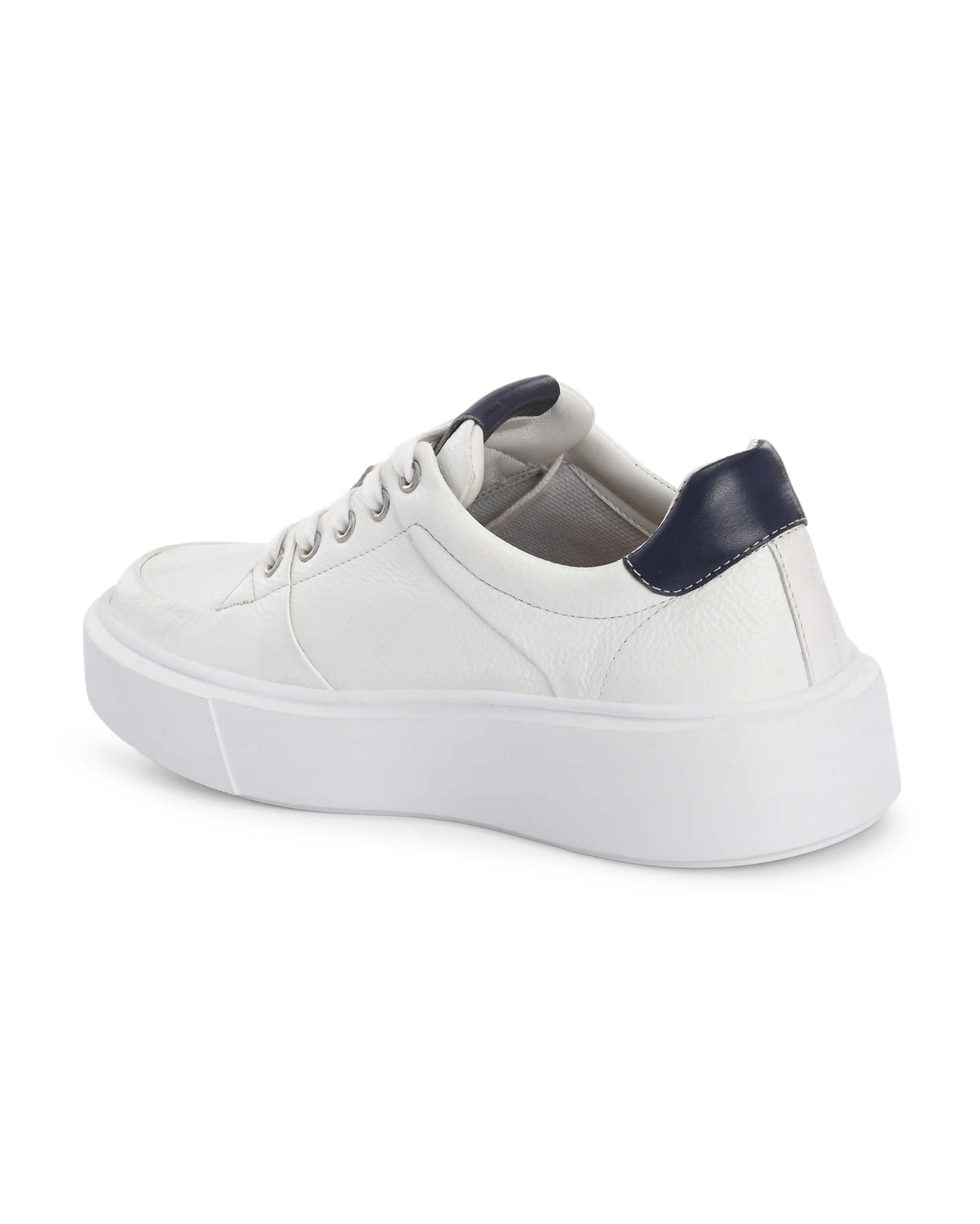 Velocity White Blue Leather Sneakers