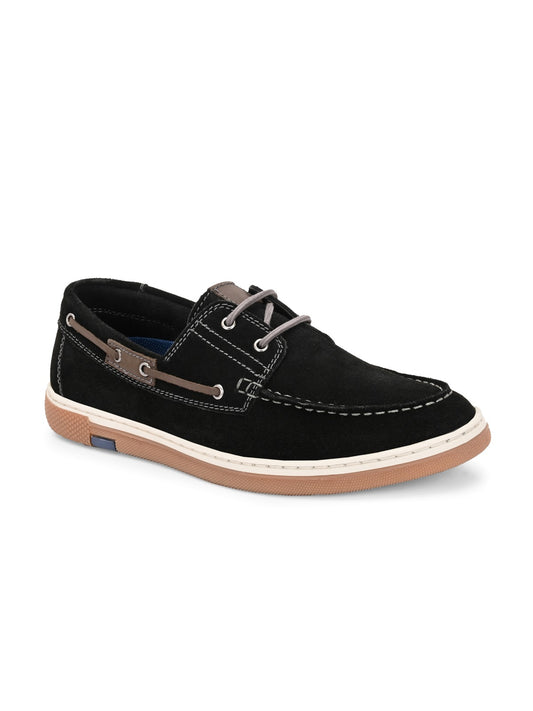 Drift Black Suede Boat Shoes