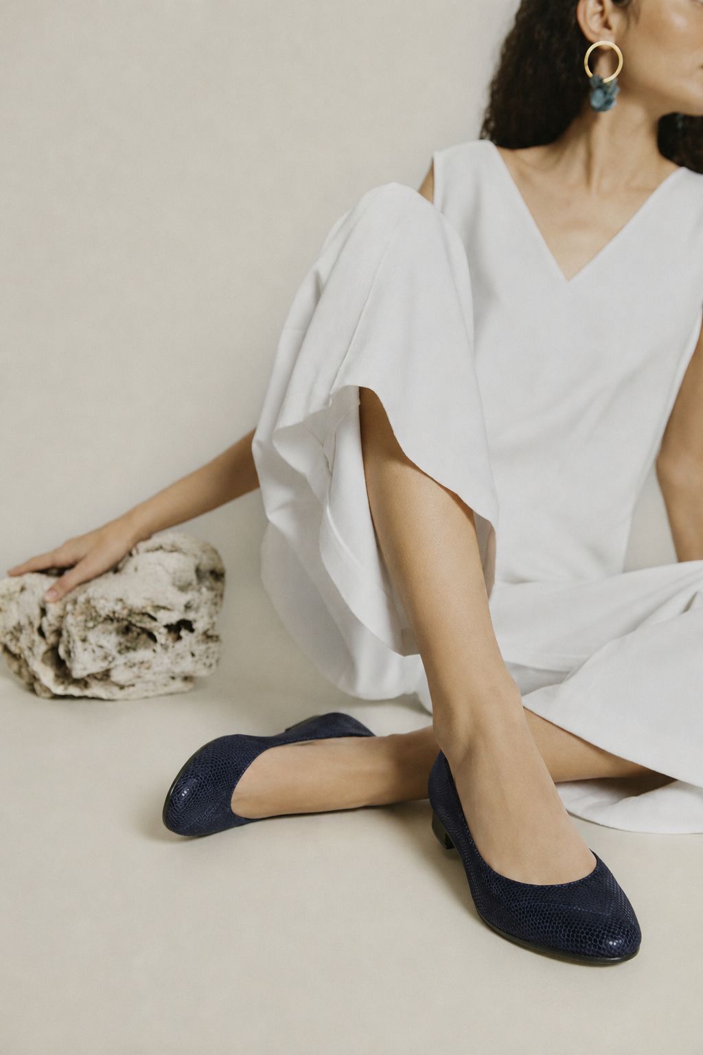 Charcoal Classic Suede Ballerinas