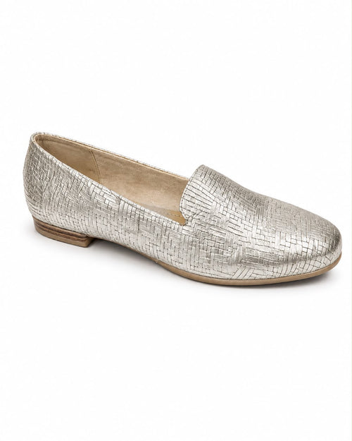 Zarina Woven Gold Heritage Loafers