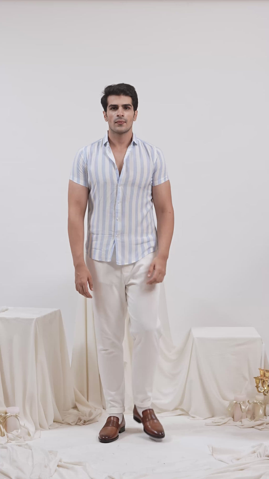 Tan Perforated Slip-Ons