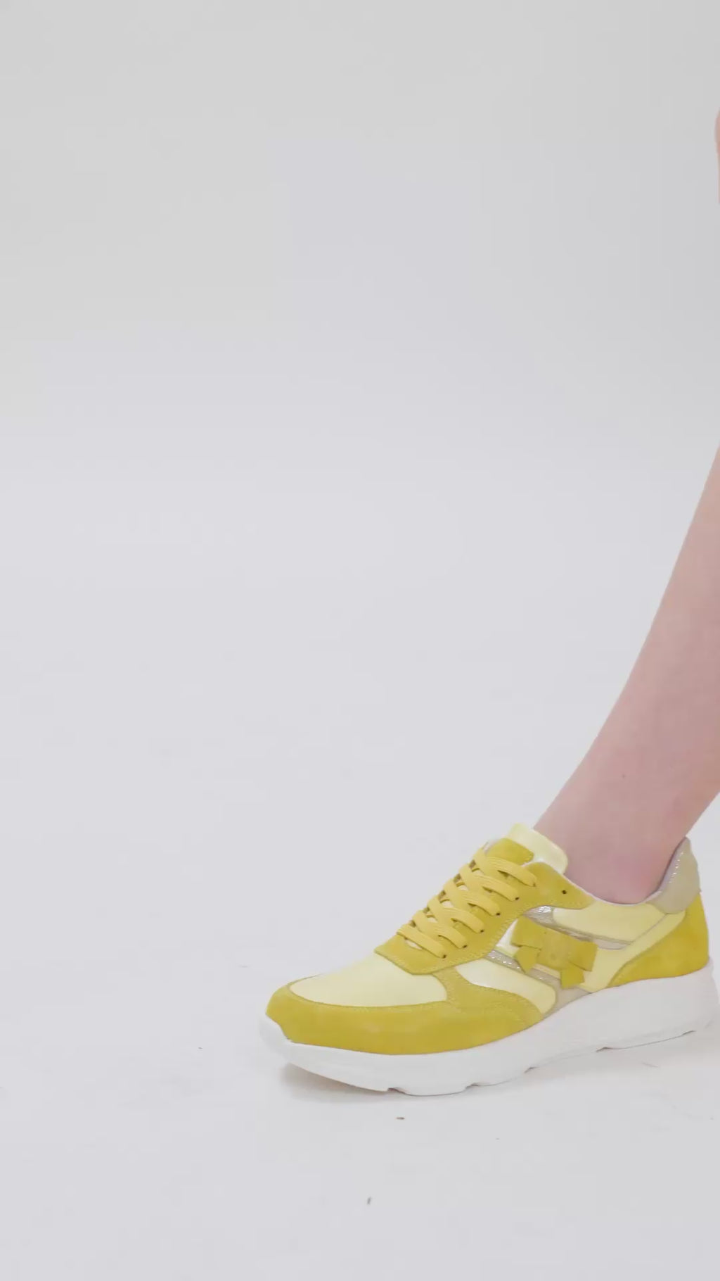 Golden Mango Glow Leather Sneakers