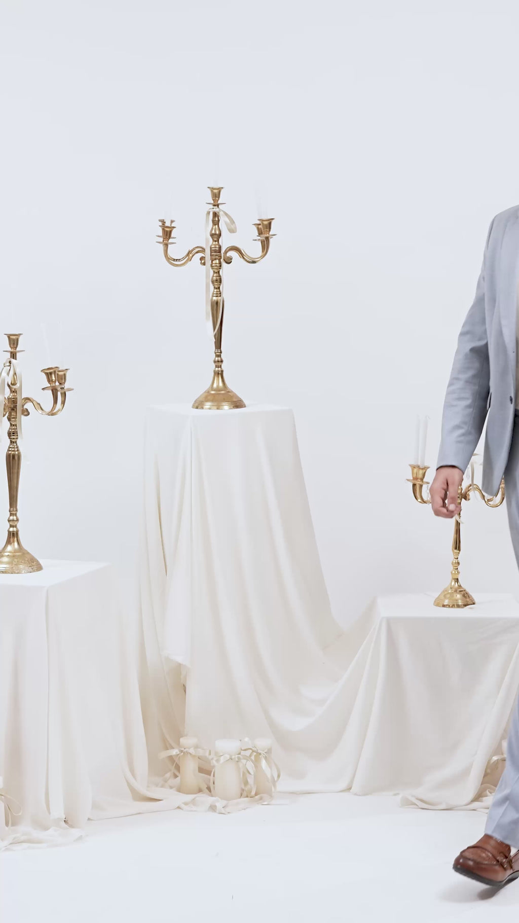 Check Embossed Leather Loafers