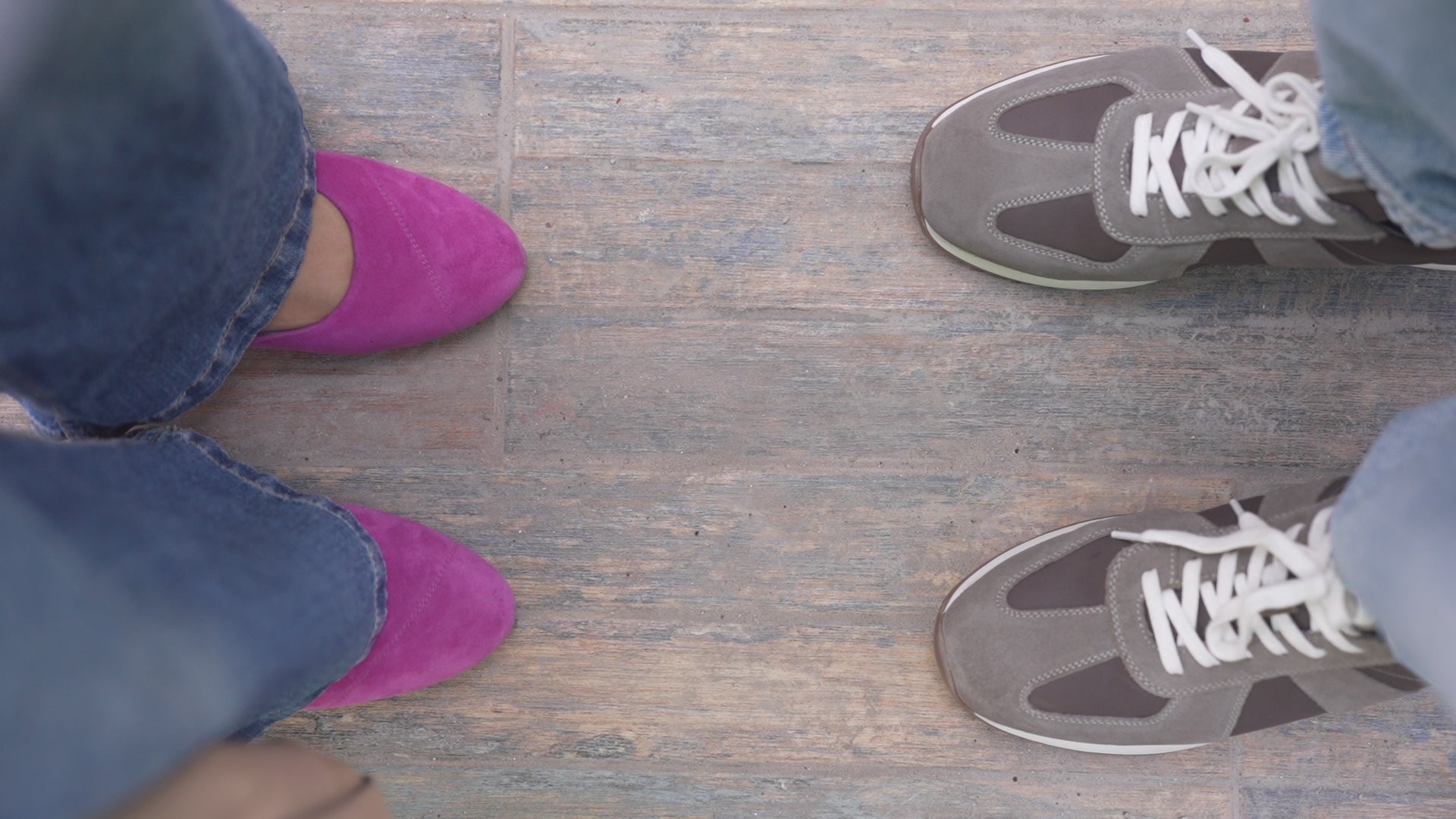 Fuchsia Pop Suede Ballerinas