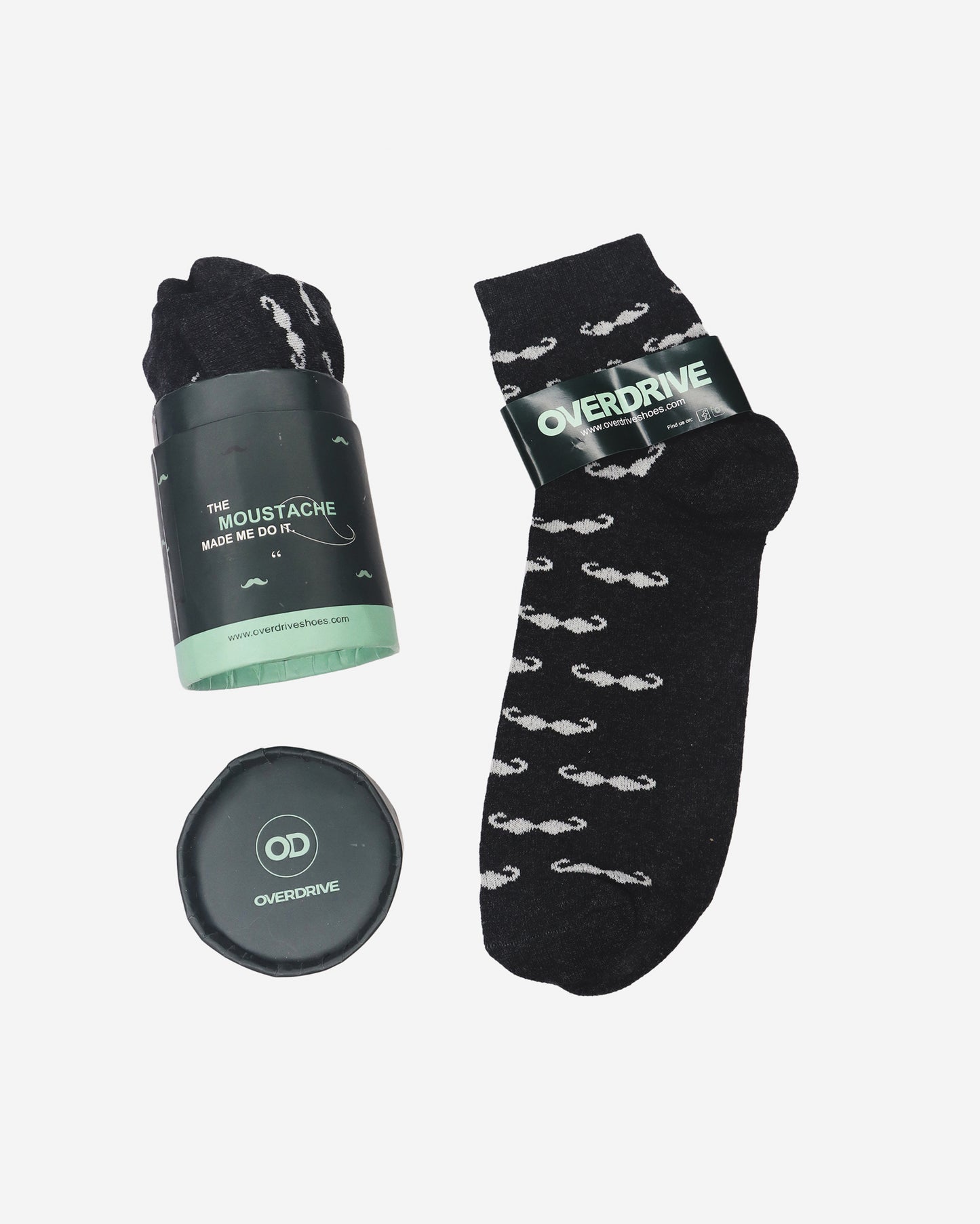Black Moustache Socks