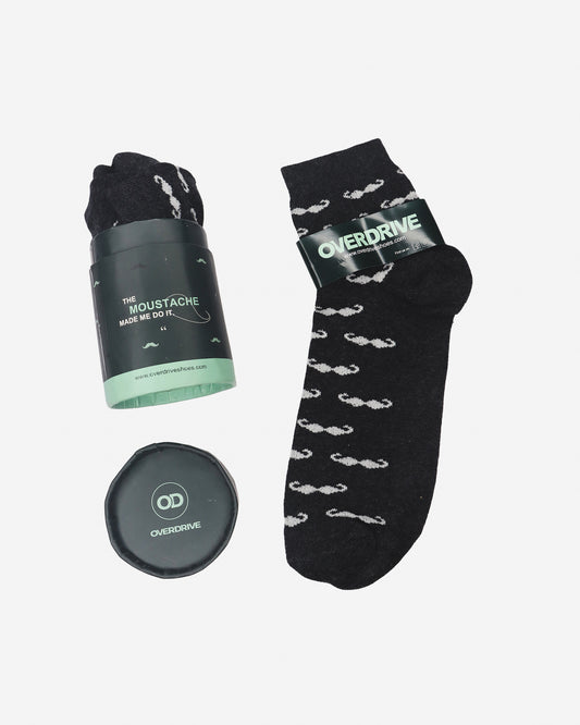 Black Moustache Socks