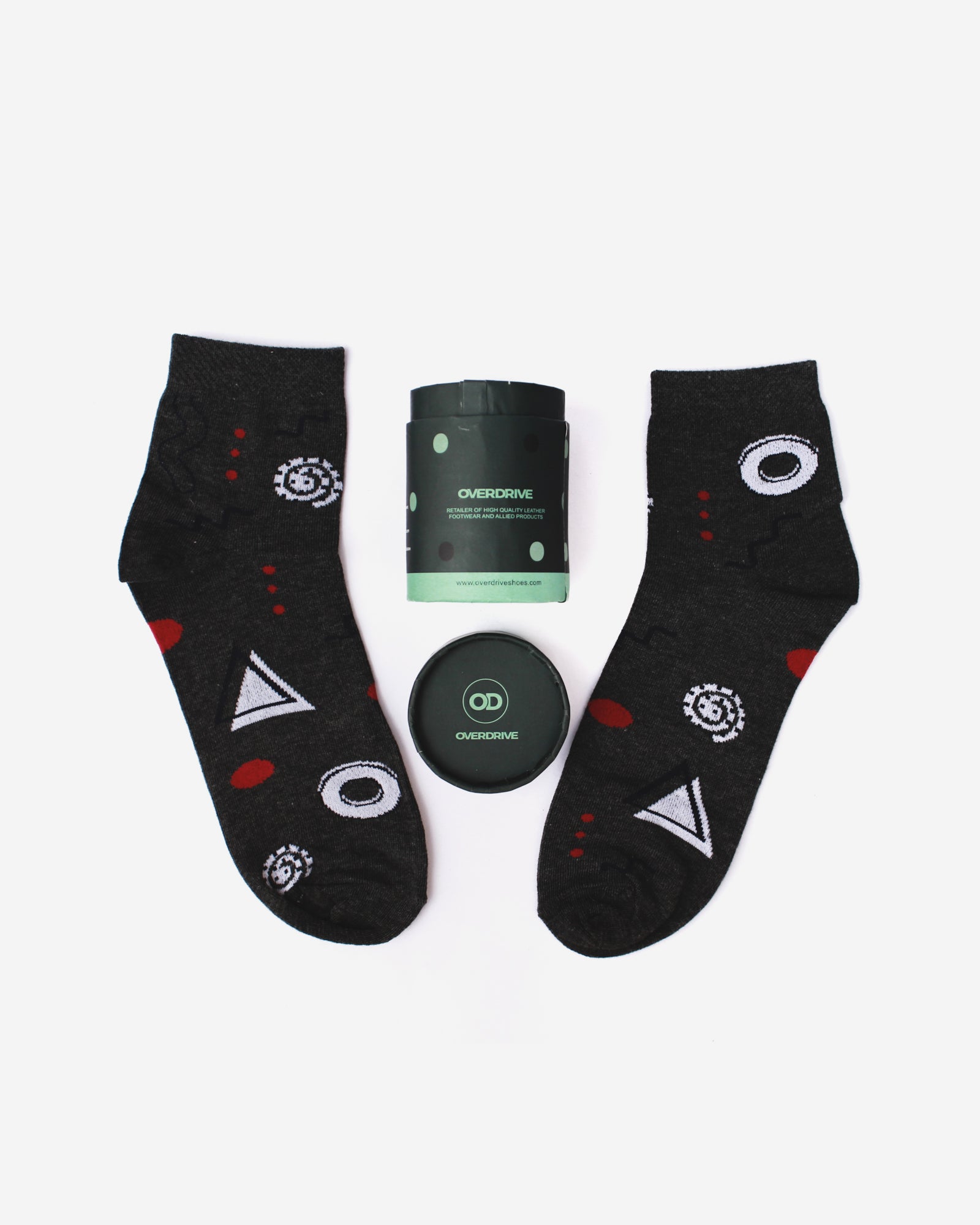 Men's Charcoal Vibe-Tribe Cotton Socks