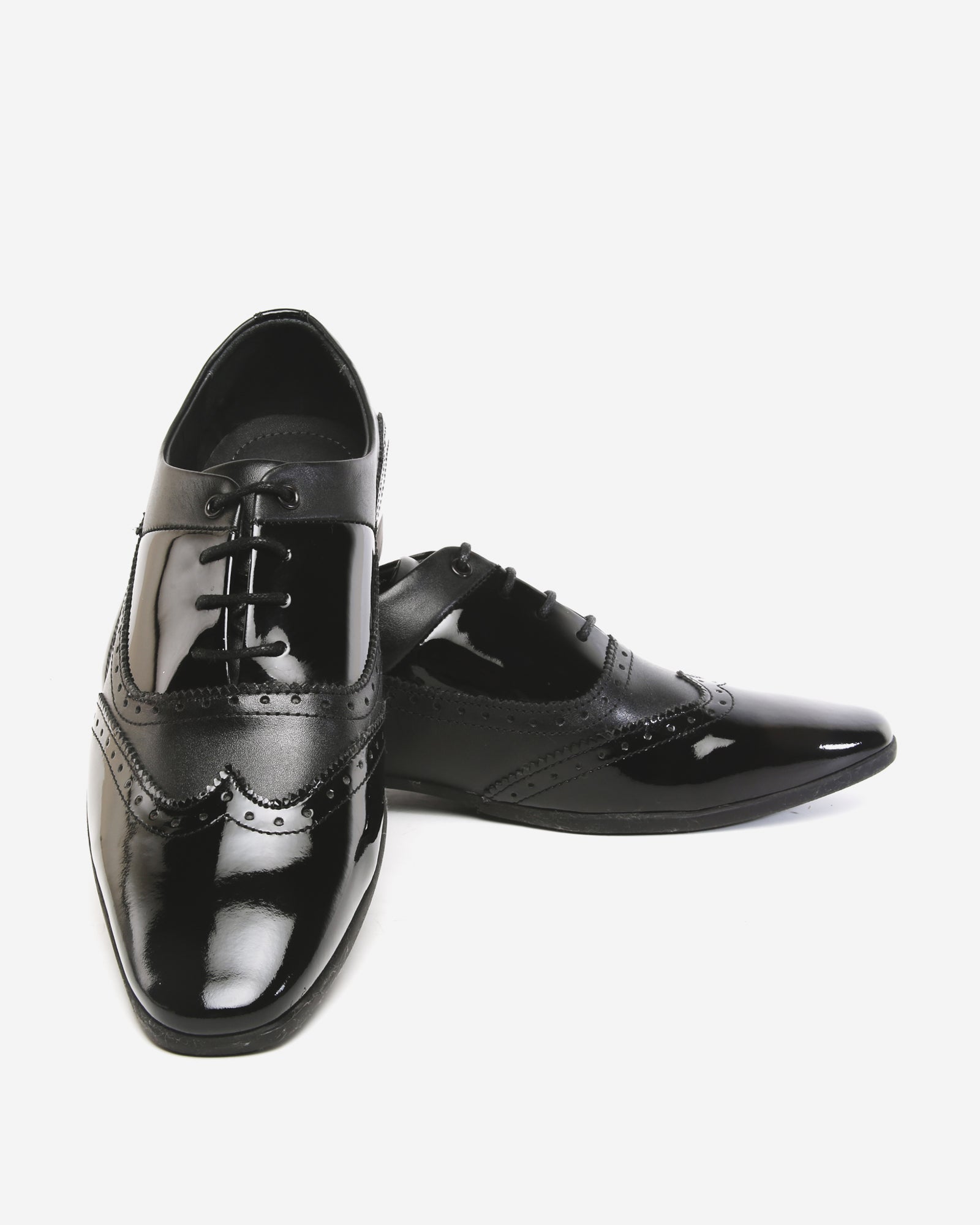 Shine On with Lace Up Black Patent Shoe