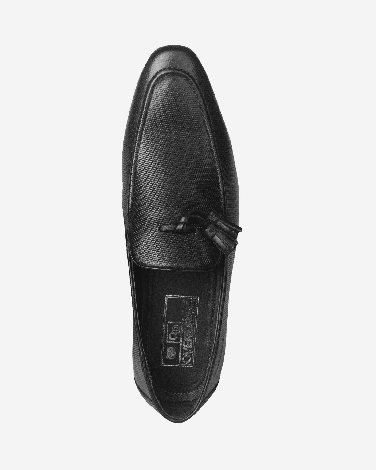 Black Commando Loafer with Tassels
