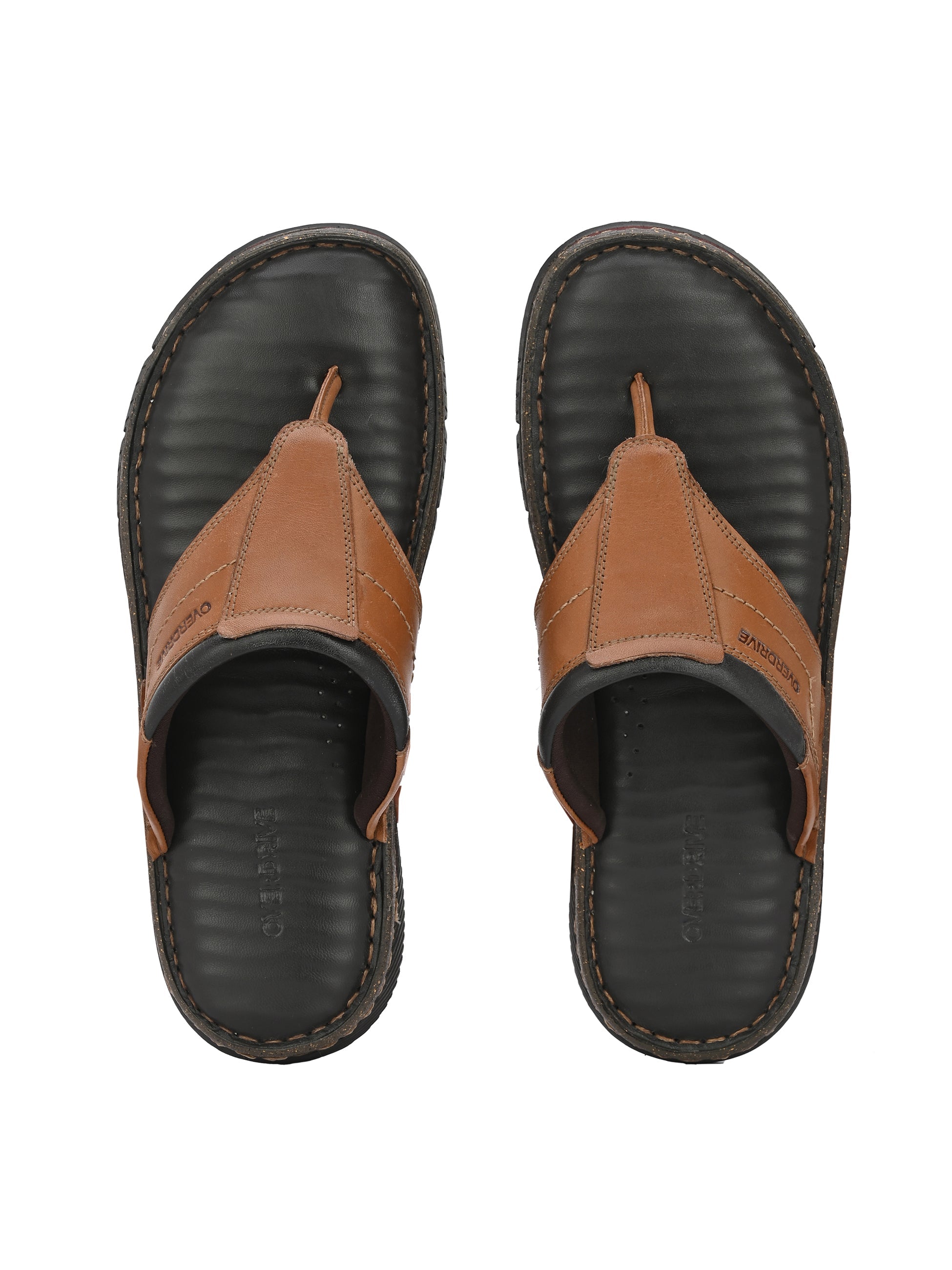 Overdrive Reworked Classic Hakuna Matata Brown Sandal Slipper For Men
