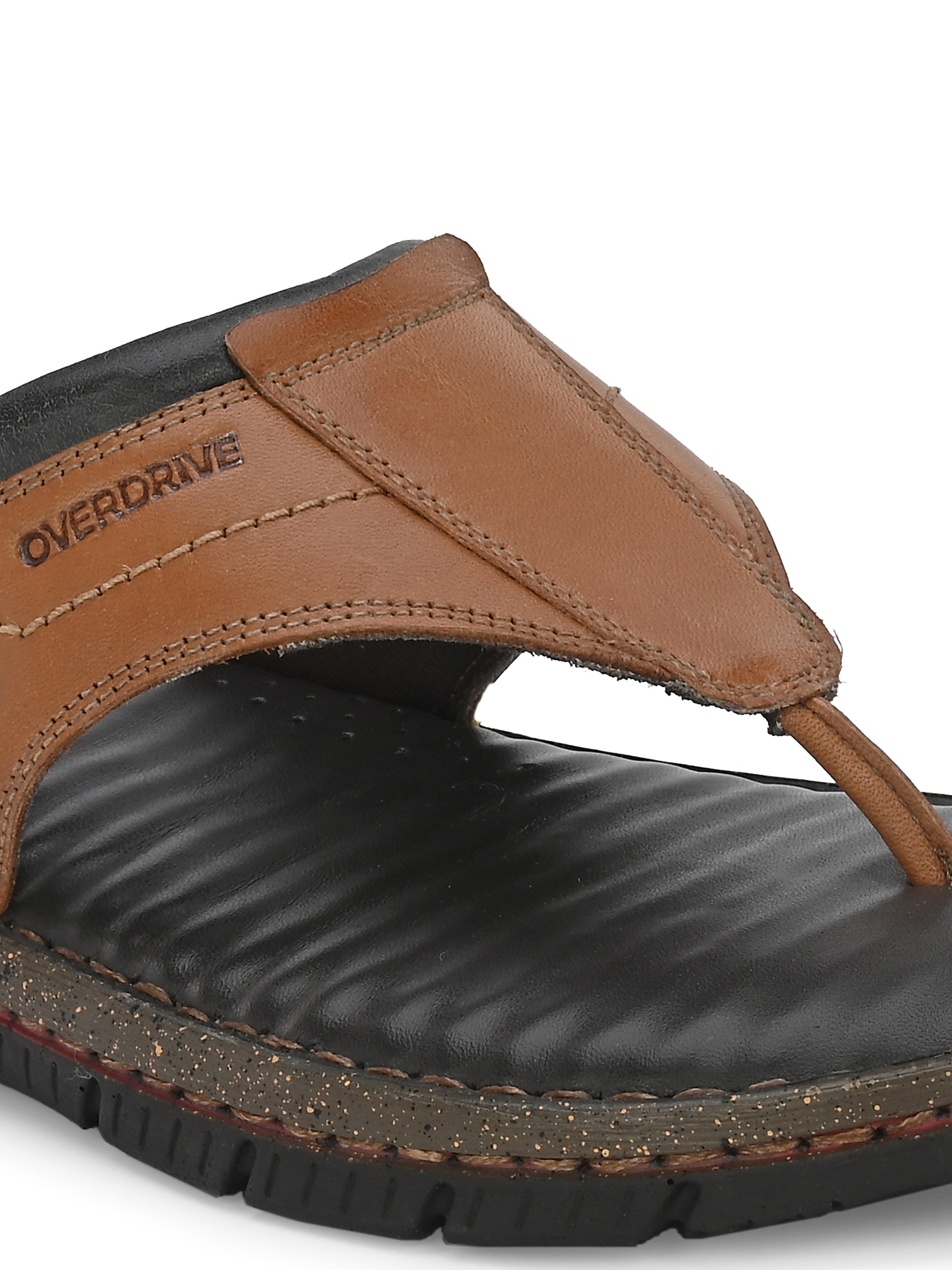 Overdrive Reworked Classic Hakuna Matata Brown Sandal Slipper For Men